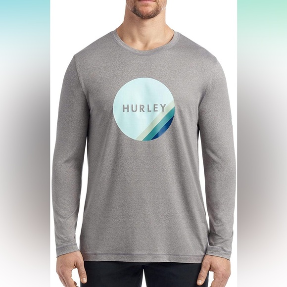 NWT Hurley Mens Long Sleeve Rash Guard Shirt XXL - Picture 1 of 4